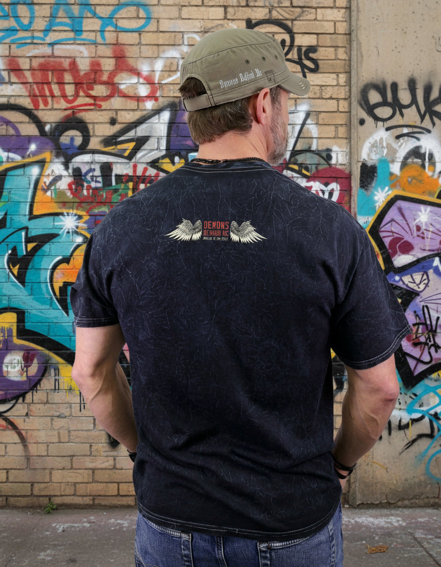 "Angels & Demons" Mineral Washed Premium Tee