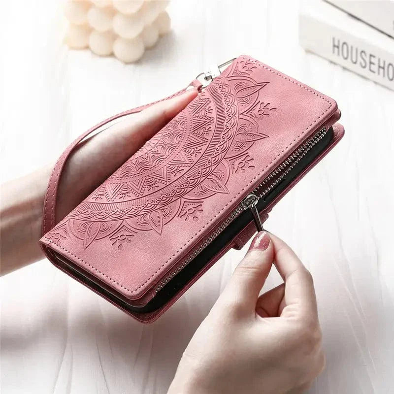 Stylish Leather Lanyard Wallet Case