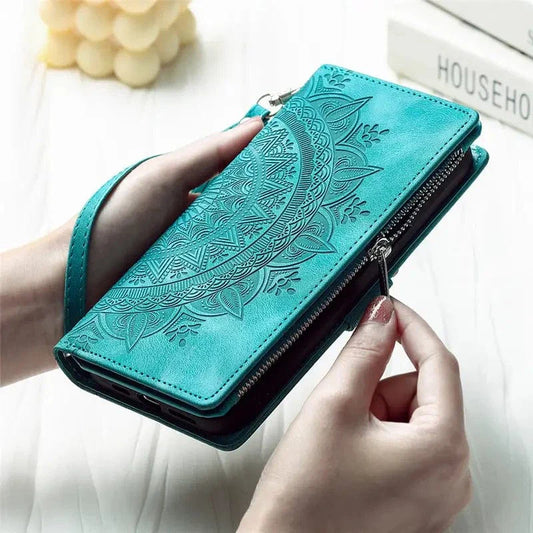 Stylish Leather Lanyard Wallet Case