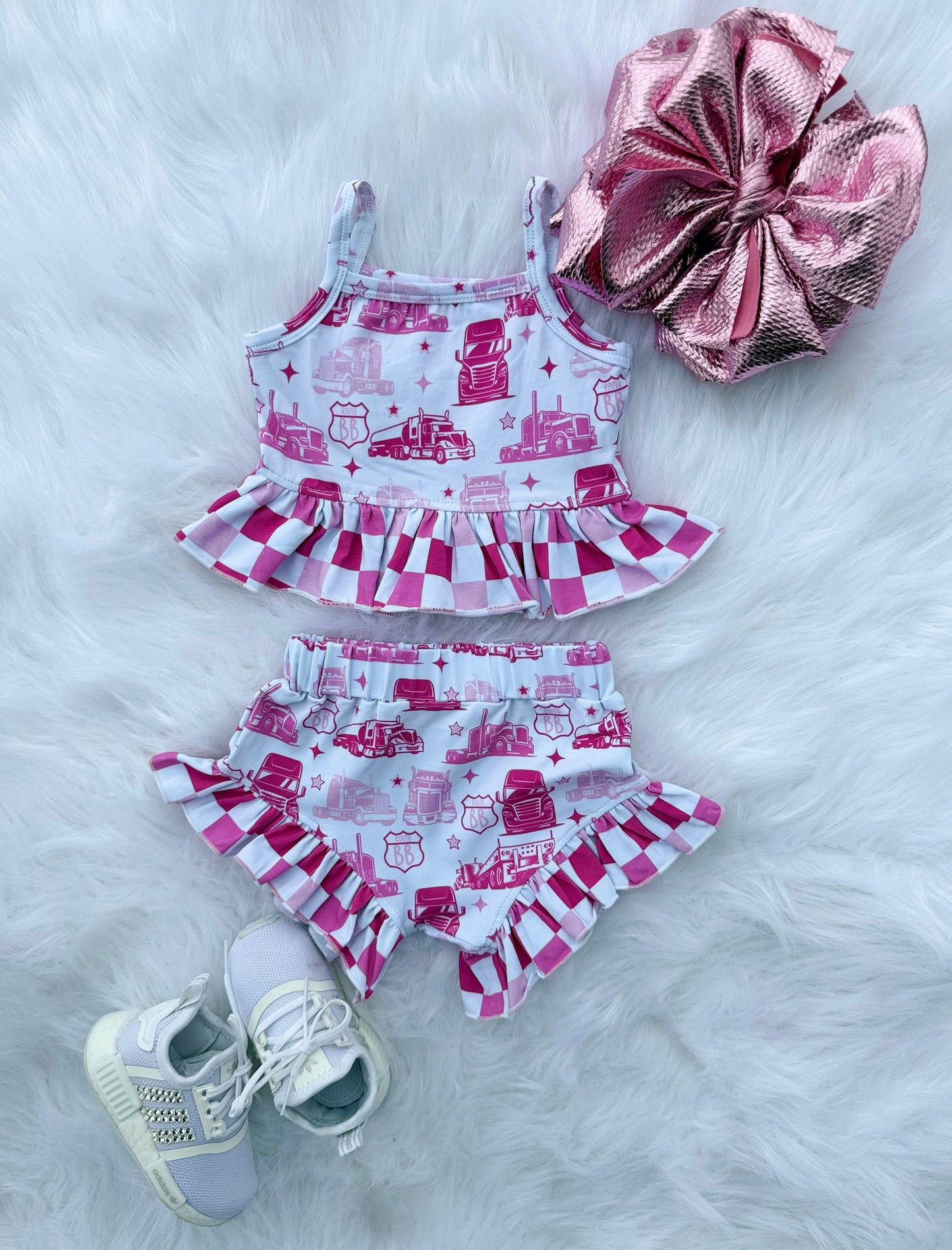 Pink Route BB Ruffled Set (FINAL SALE)