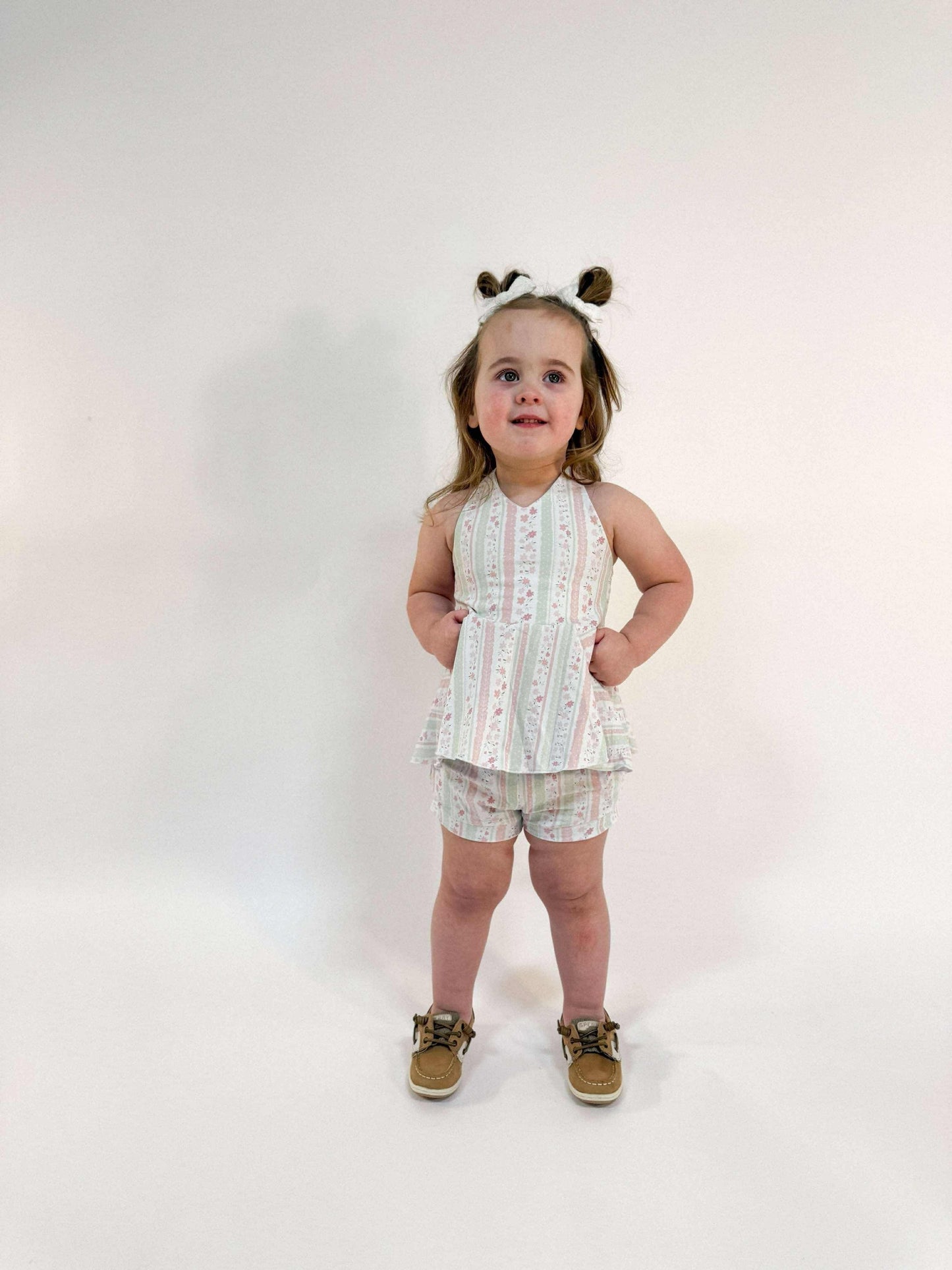 Pink Floral Peplum Set (FINAL SALE)