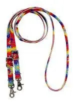 3/4" x 8ft Tye Dye nylon contest rein with scissor snap end