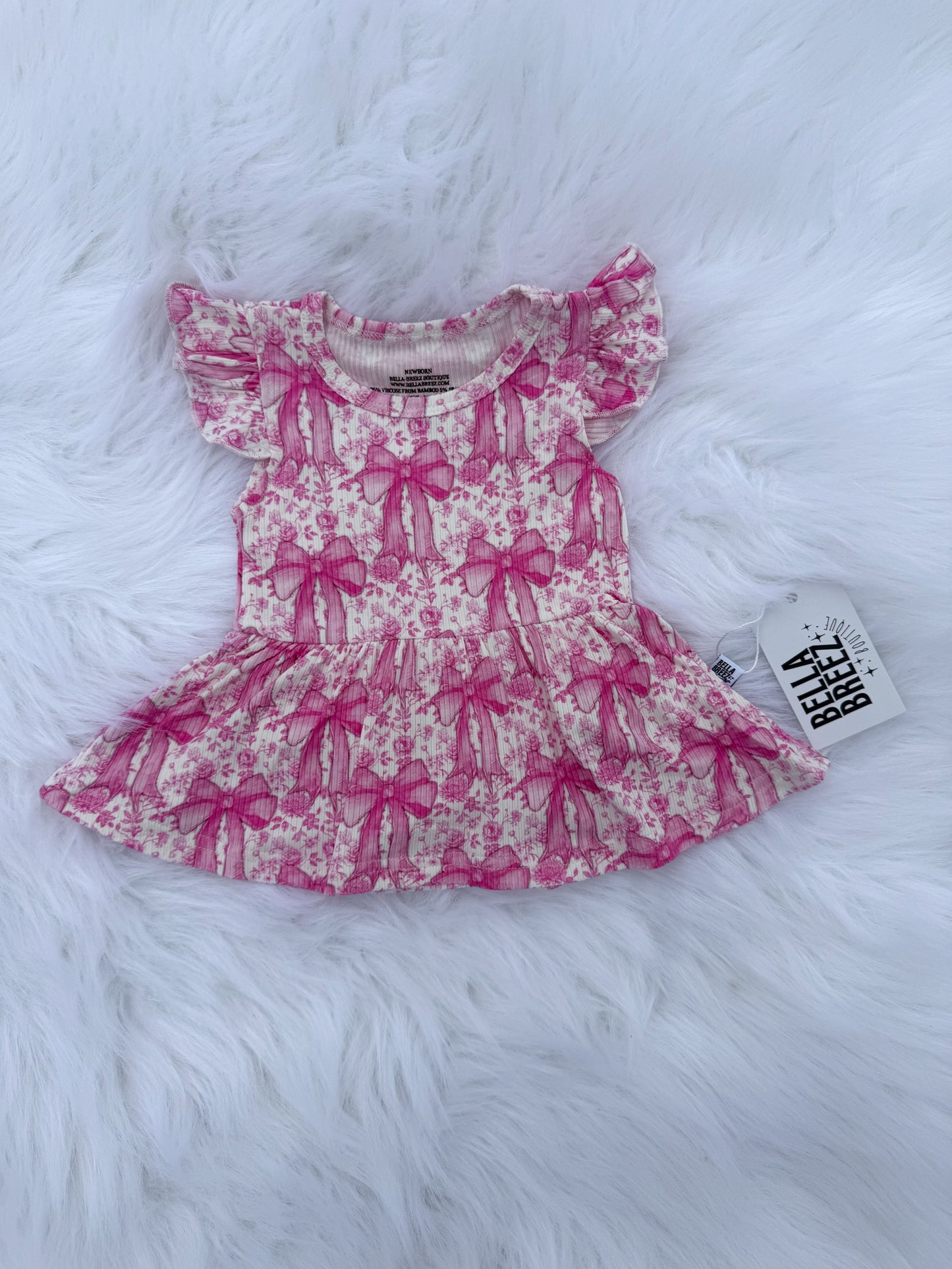 Blooming Bows Bamboo Skirted Romper