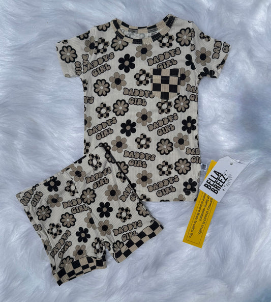 Daddy's Girl Ribbed Bamboo Short Set