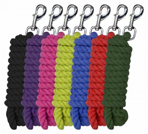 10' braided cotton lead with swivel bolt snap.