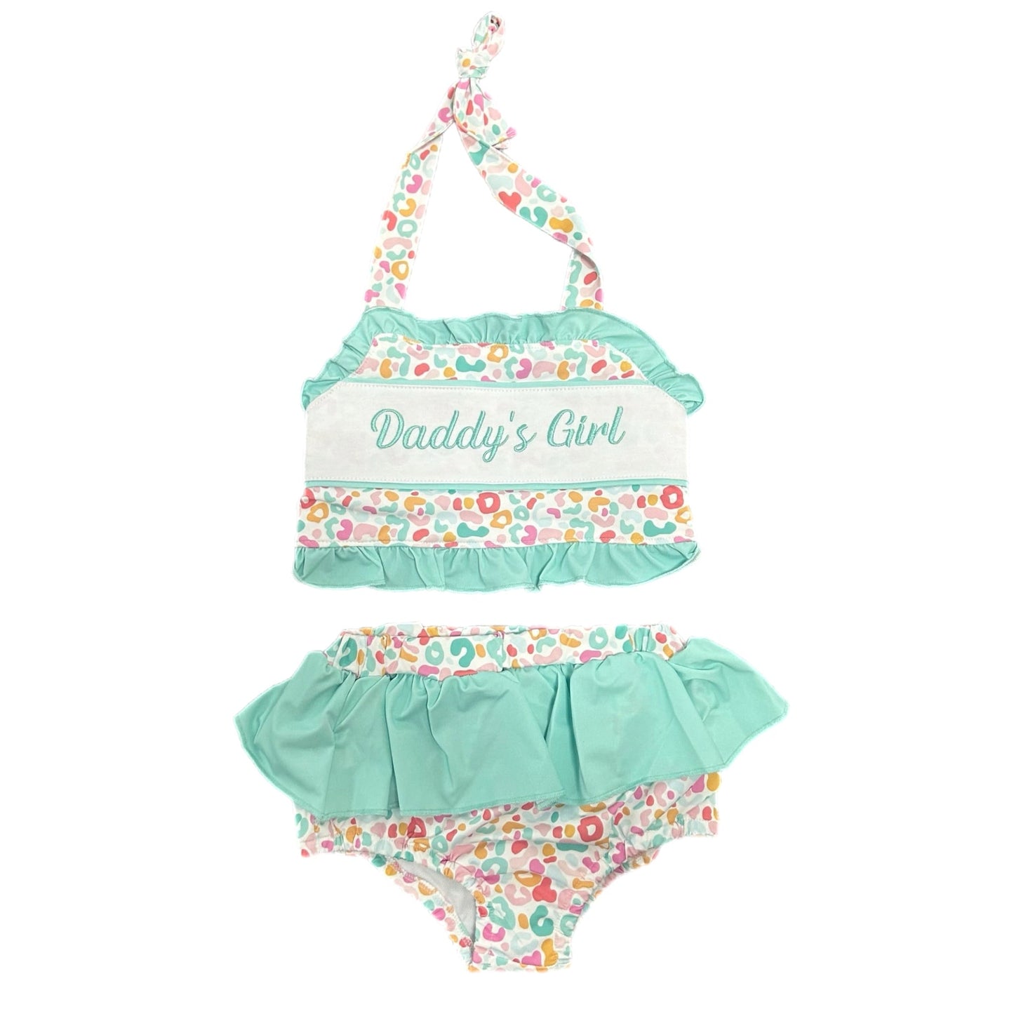 Daddy’s girl summer leopard two piece Swimsuit