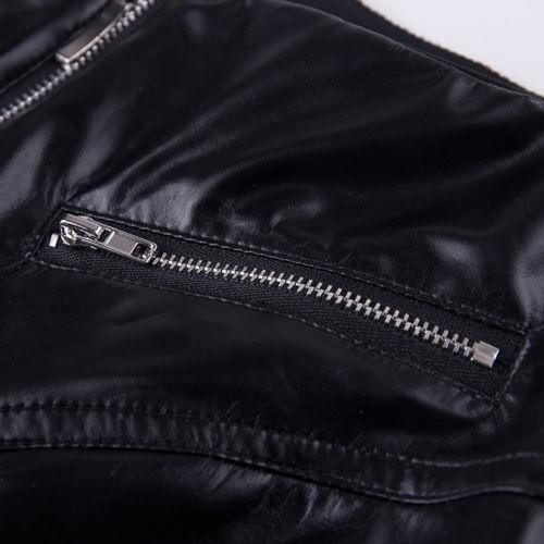 "RockRider High-Waist Leather Pants – Sexy Shiny Black Simulated Leather, Edgy Rock & Roll Style"