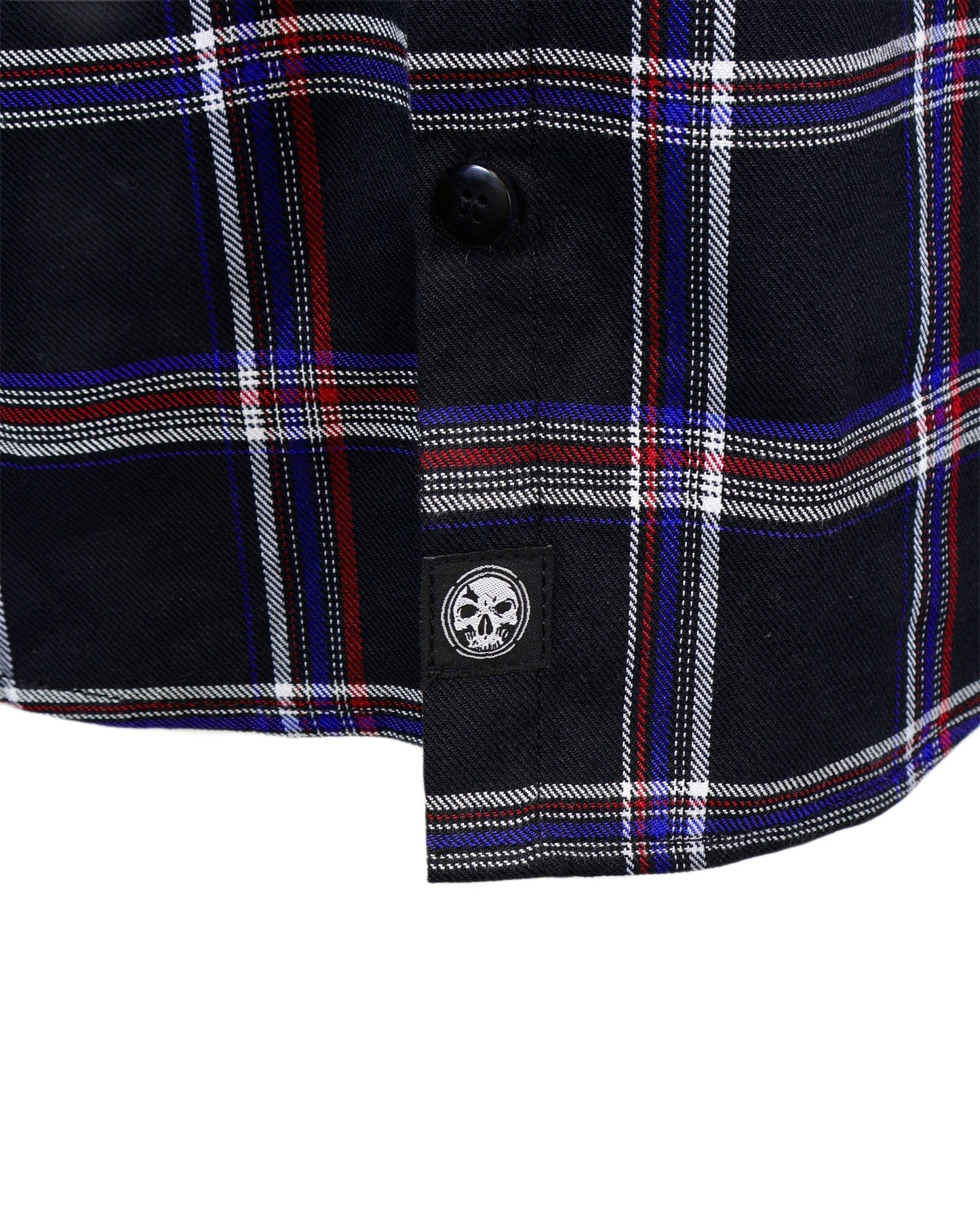 The "Patriot" Red, White, Blue & Black Flannel (Hidden Snap Collars)