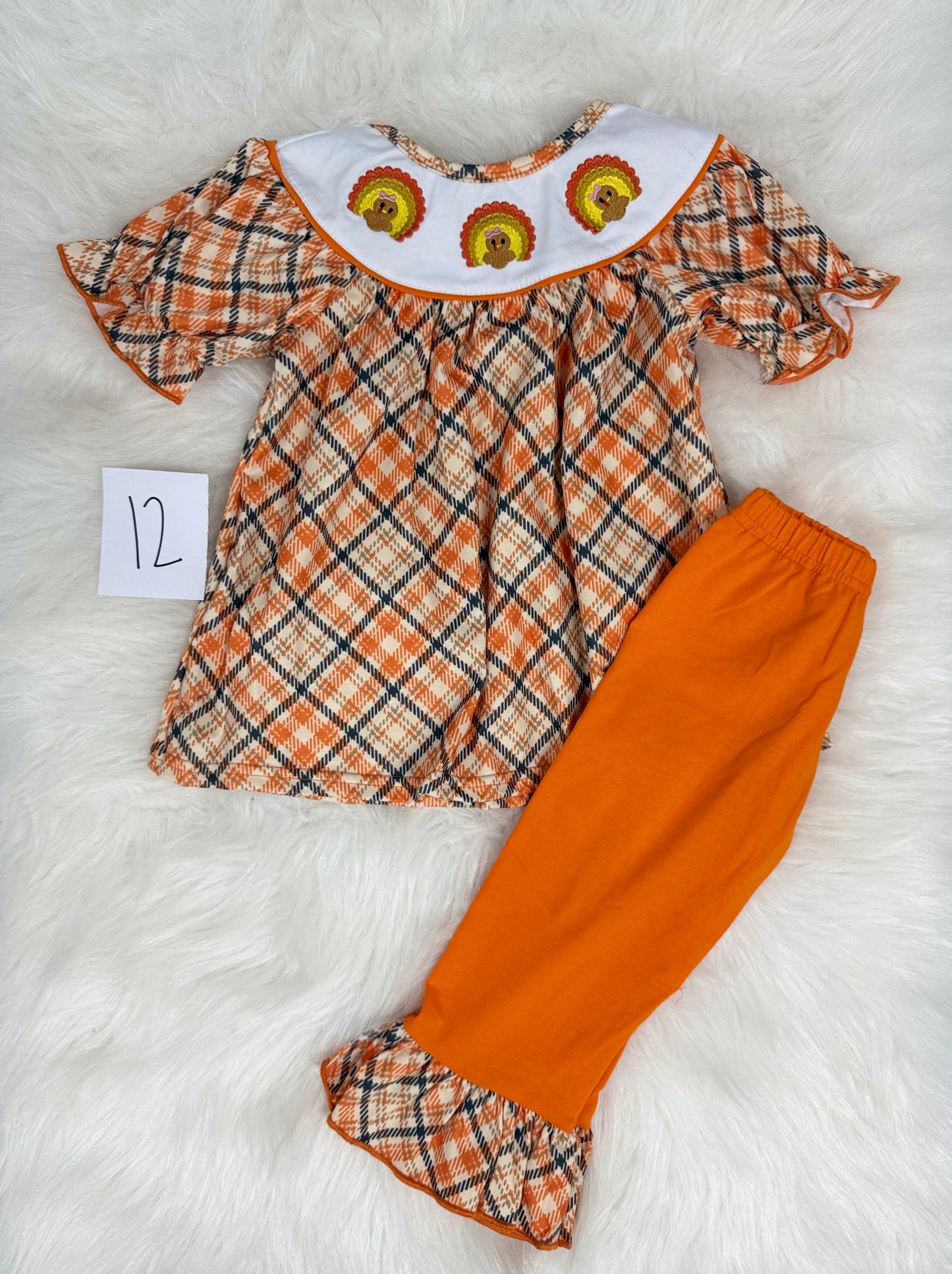 Orange Plaid Thanksgiving Set (#12)