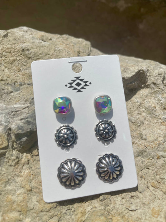 Concho Stud Earrings