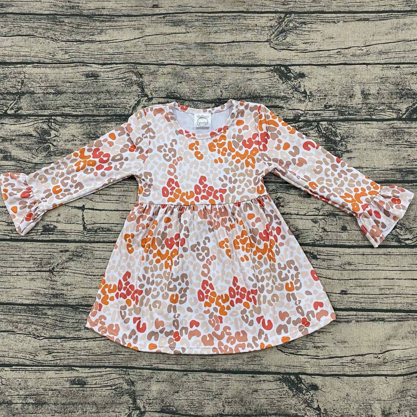 Fall Leopard bell sleeve dress