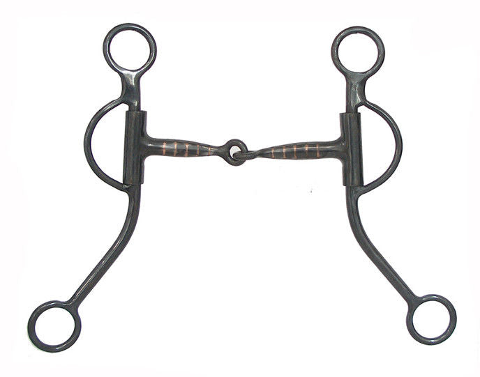 AJ Tack Double Rein Long Shank Snaffle Bit