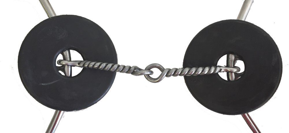 AJ Tack Lifter Gag Bit with Twisted Sweet Iron Mouth & Medium Shank