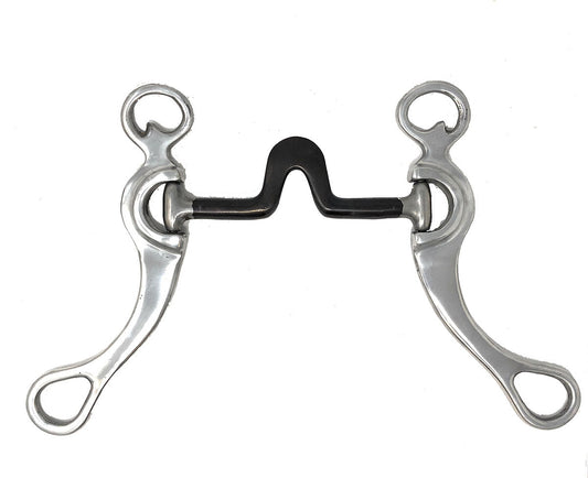 AJ Tack Aluminum Cheeks Swivel Port Spoon Bit