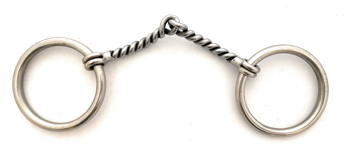 AJ Tack Sweet Iron Loose Ring Twisted Snaffle Bit