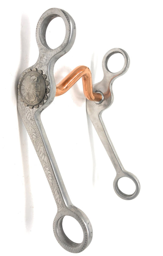 AJ Tack Copper Medium Port Grazing Bit