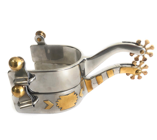 AJ Tack Men's Stainless Steel Offset Southwest Spurs