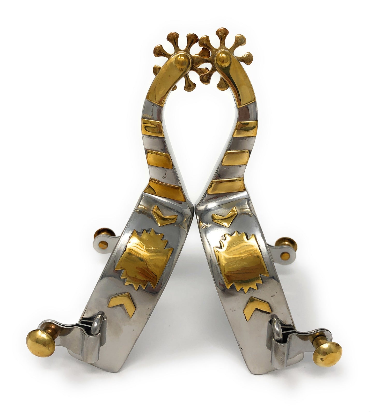AJ Tack Men's Stainless Steel Offset Southwest Spurs