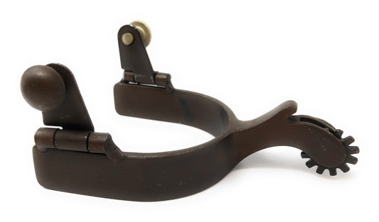 AJ Tack Youth Antique Brown Three Cross Western Spurs