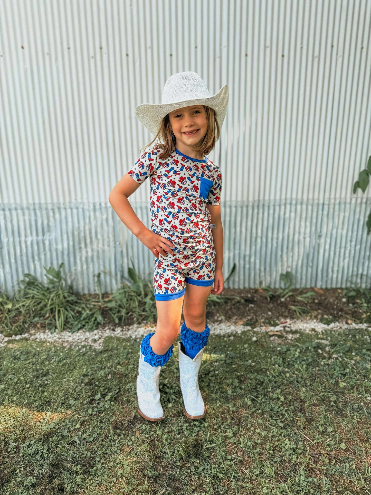 Party In The USA Bamboo Sleep Short Set (FINAL SALE)