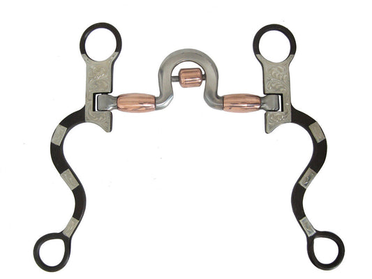 AJ Tack Engraved Spoon Bit with Copper Barrels