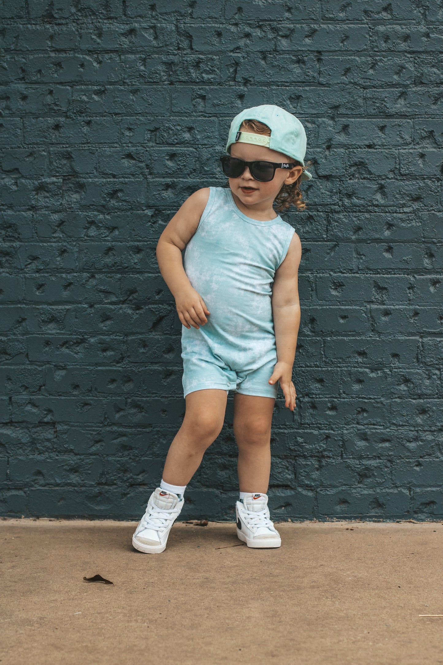 Mint Tie Dye Tank Top Romper (FINAL SALE)