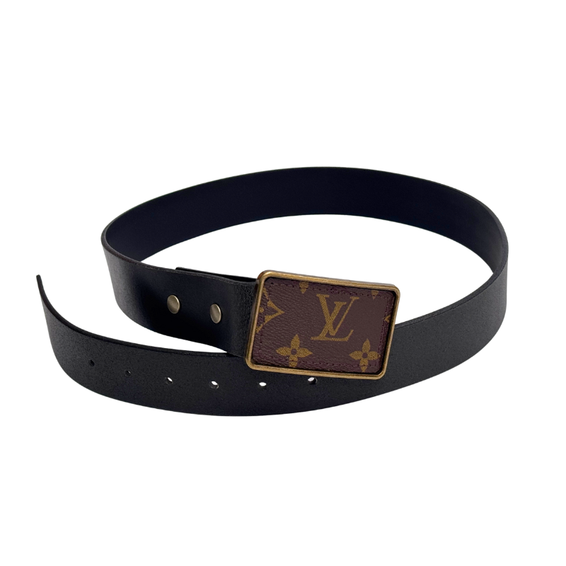 Boujee Upcycled LV & Leather Belt