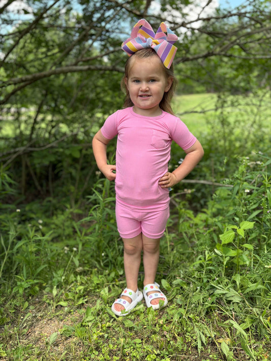 Ballerina Pink Bamboo Short Set