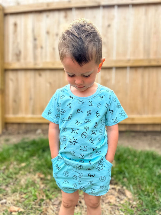 Mint Branded Short Set (FINAL SALE)