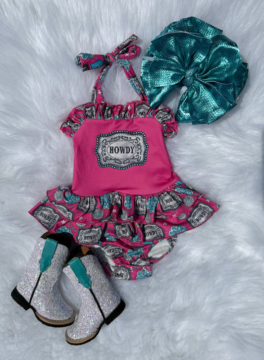 Howdy halter romper/top (FINAL SALE)