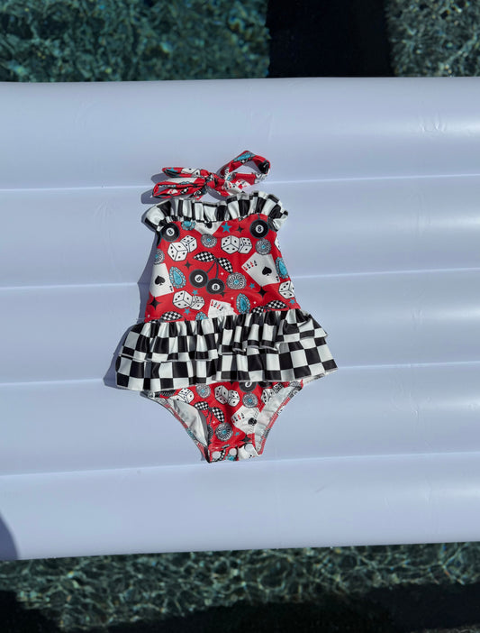 Cowgirl Luck Ruffled Swim Suit (FINAL SALE)