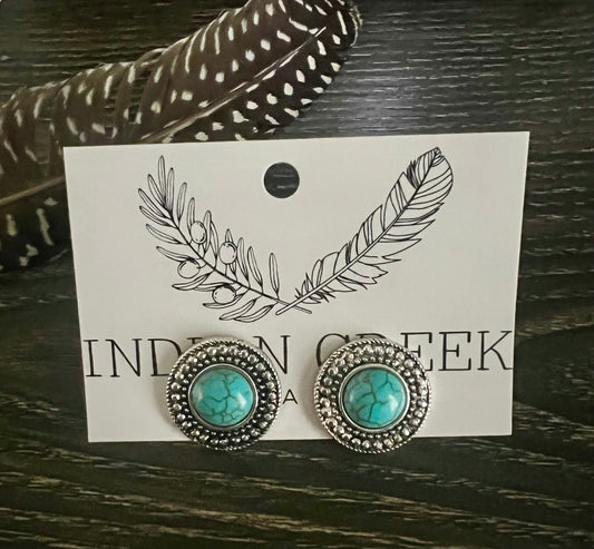 Turquoise Western Earrings-0121