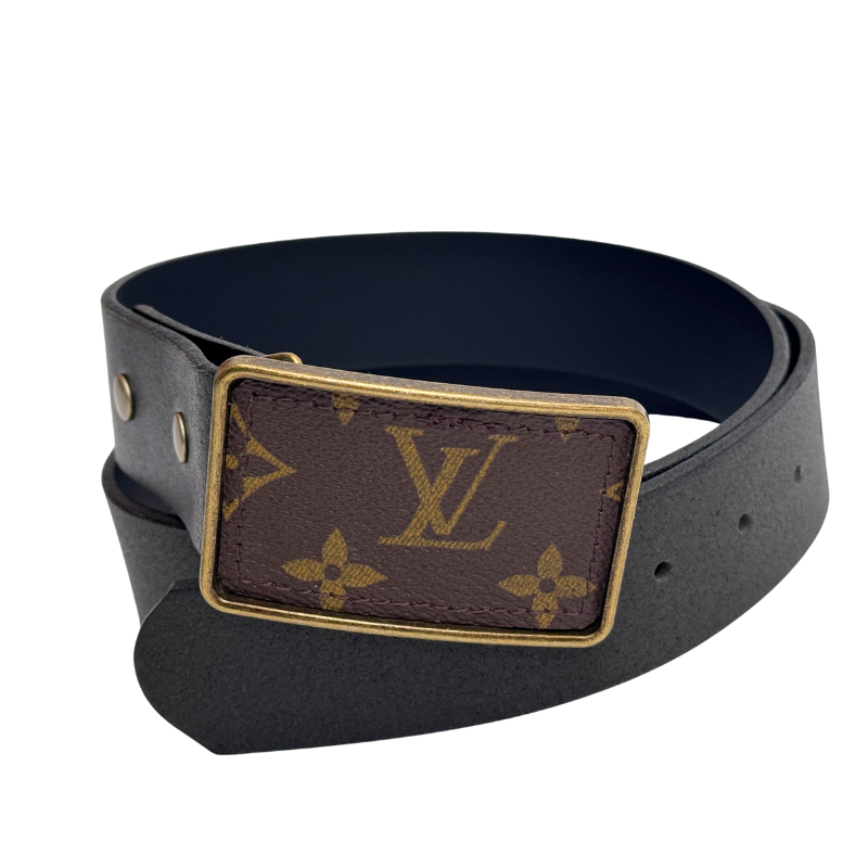 Boujee Upcycled LV & Leather Belt