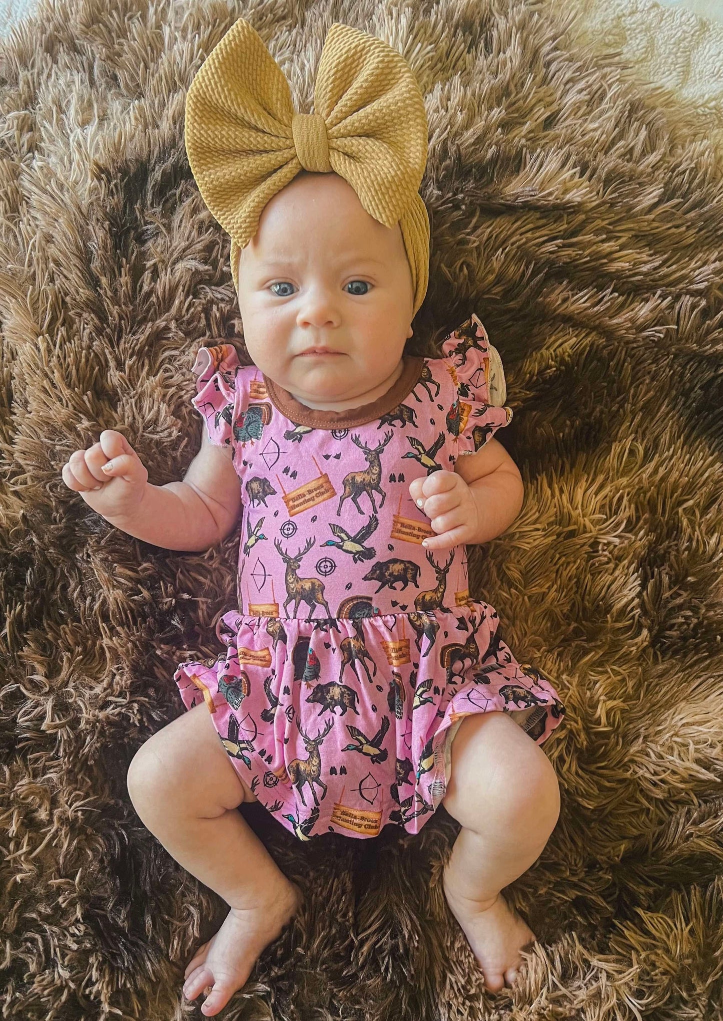 PINK Bella-Breez Hunting Club Bamboo Skirted Romper (FINAL SALE)