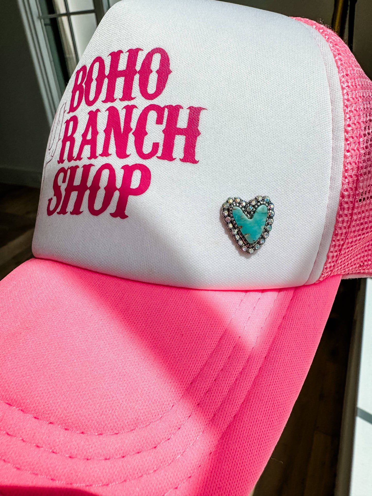 Western Turquoise Silvertone Pin Set - Trucker hat, purse