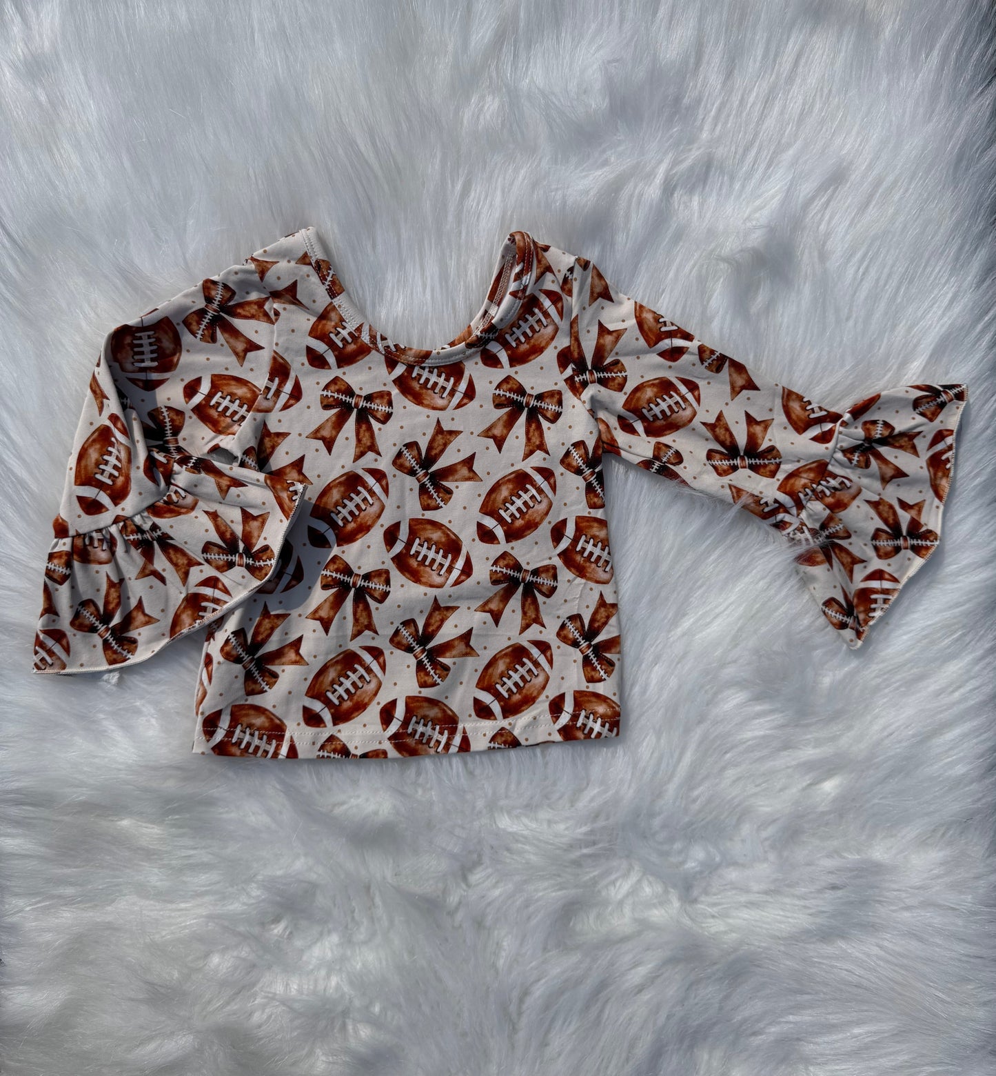 Quarterback Cutie Ruffled Sleeve Top