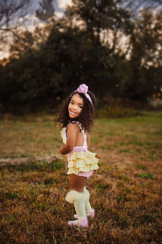 He is risen ruffle romper