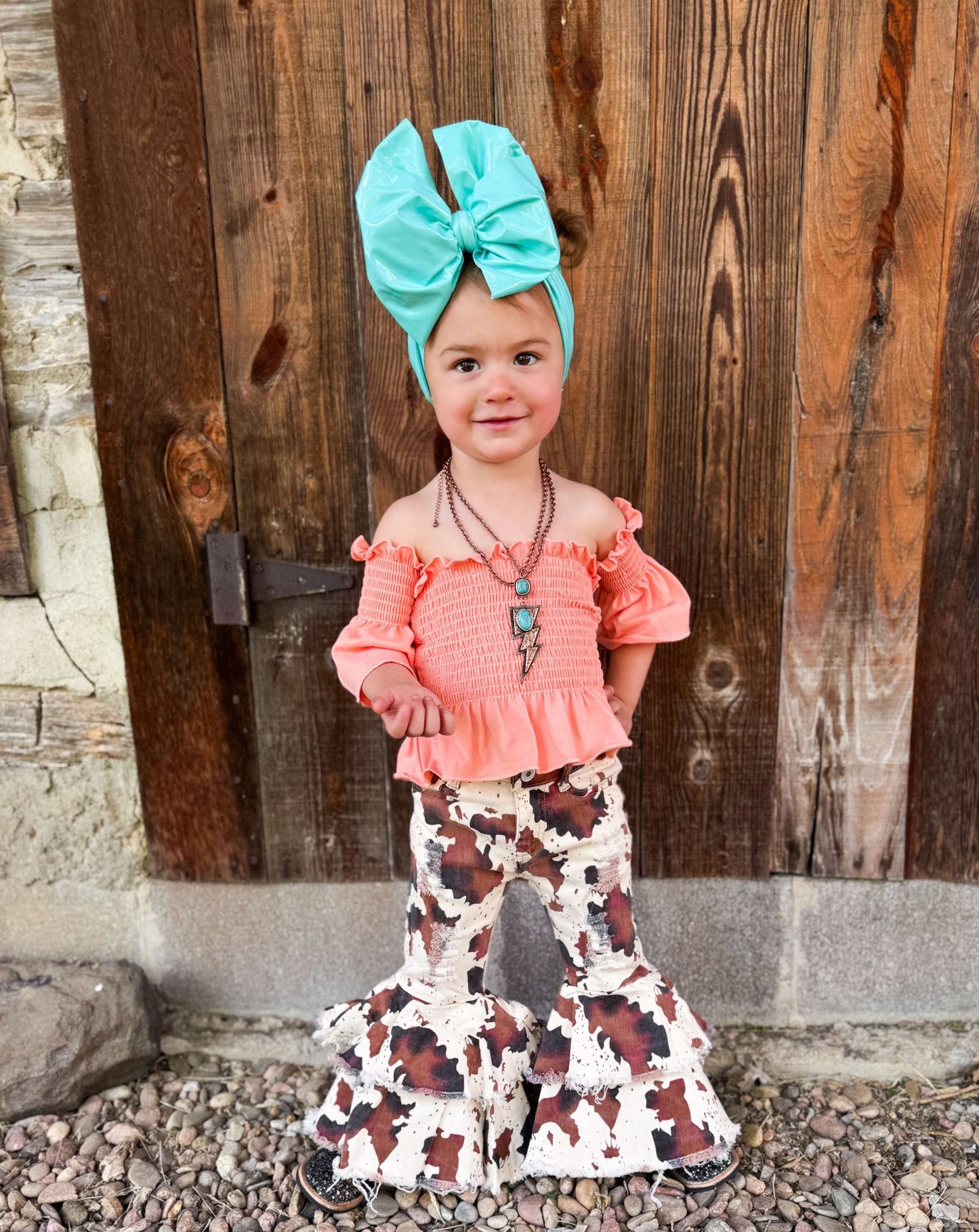 Large Lightning Bolt Stone Necklace