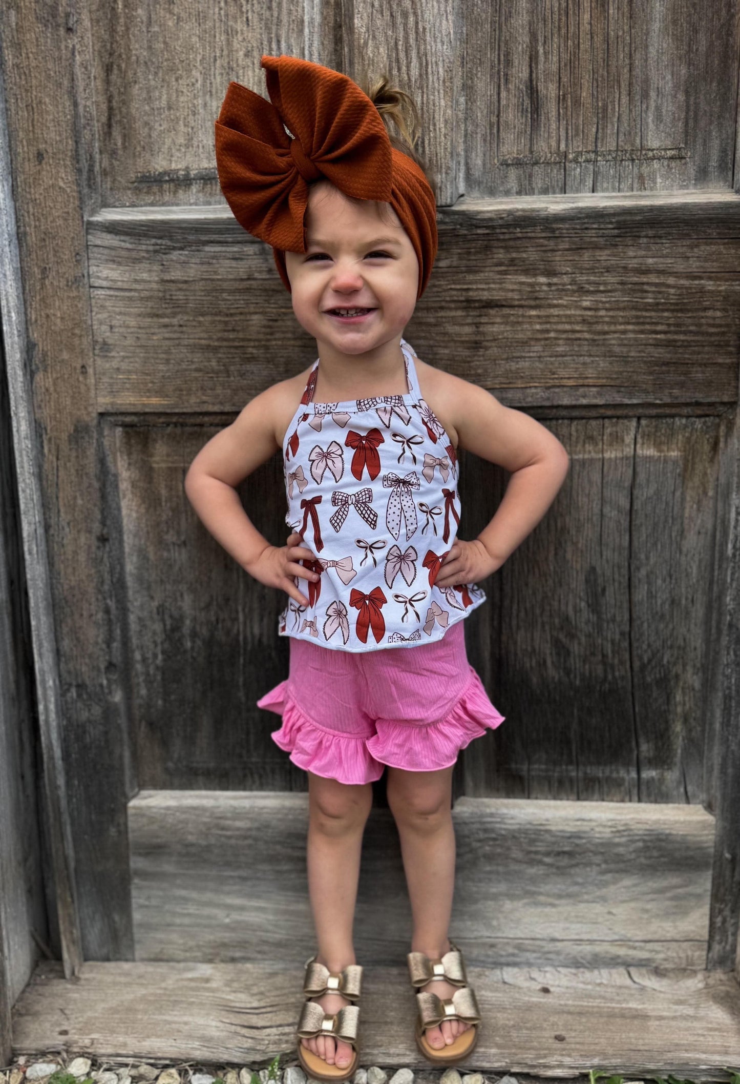 Brown Bows Swing Top (FINAL SALE)