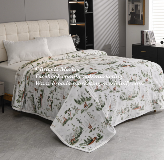 Deer Day Super Plush Blanket - FULL/QUEEN