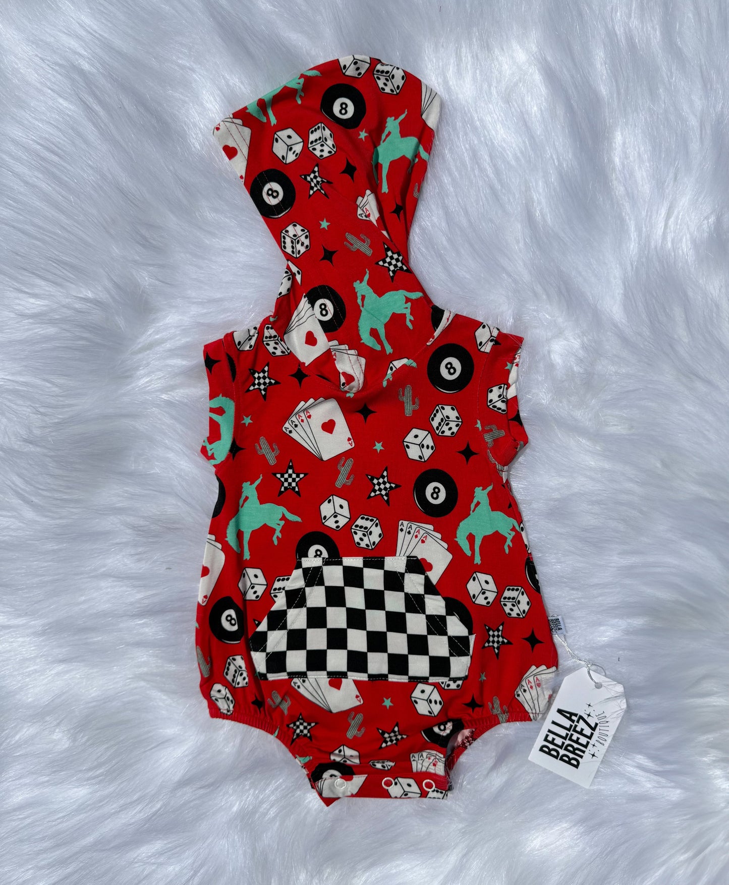 Luck Of The Draw Hooded Romper
