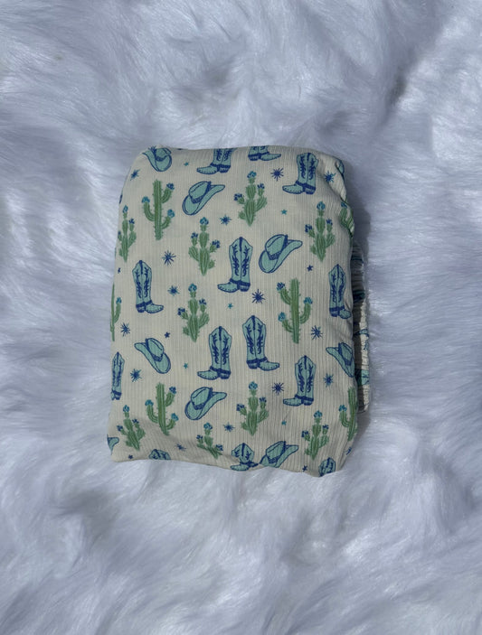 Wild West Cowboy Bamboo Crib Sheet