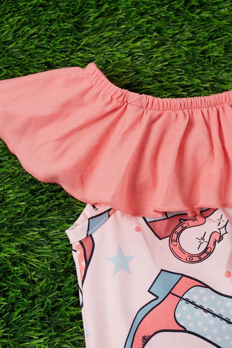 COWGIRL BOOTS PRINTED SET