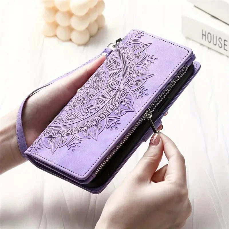 Stylish Leather Lanyard Wallet Case