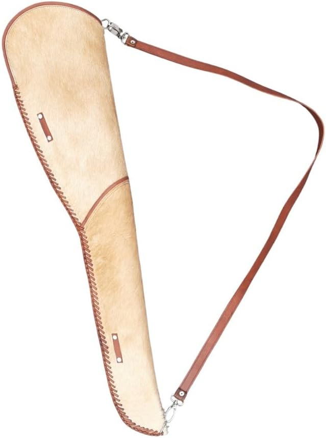 Leather Rifle & Shotgun Scabbard - Beige Cowhair