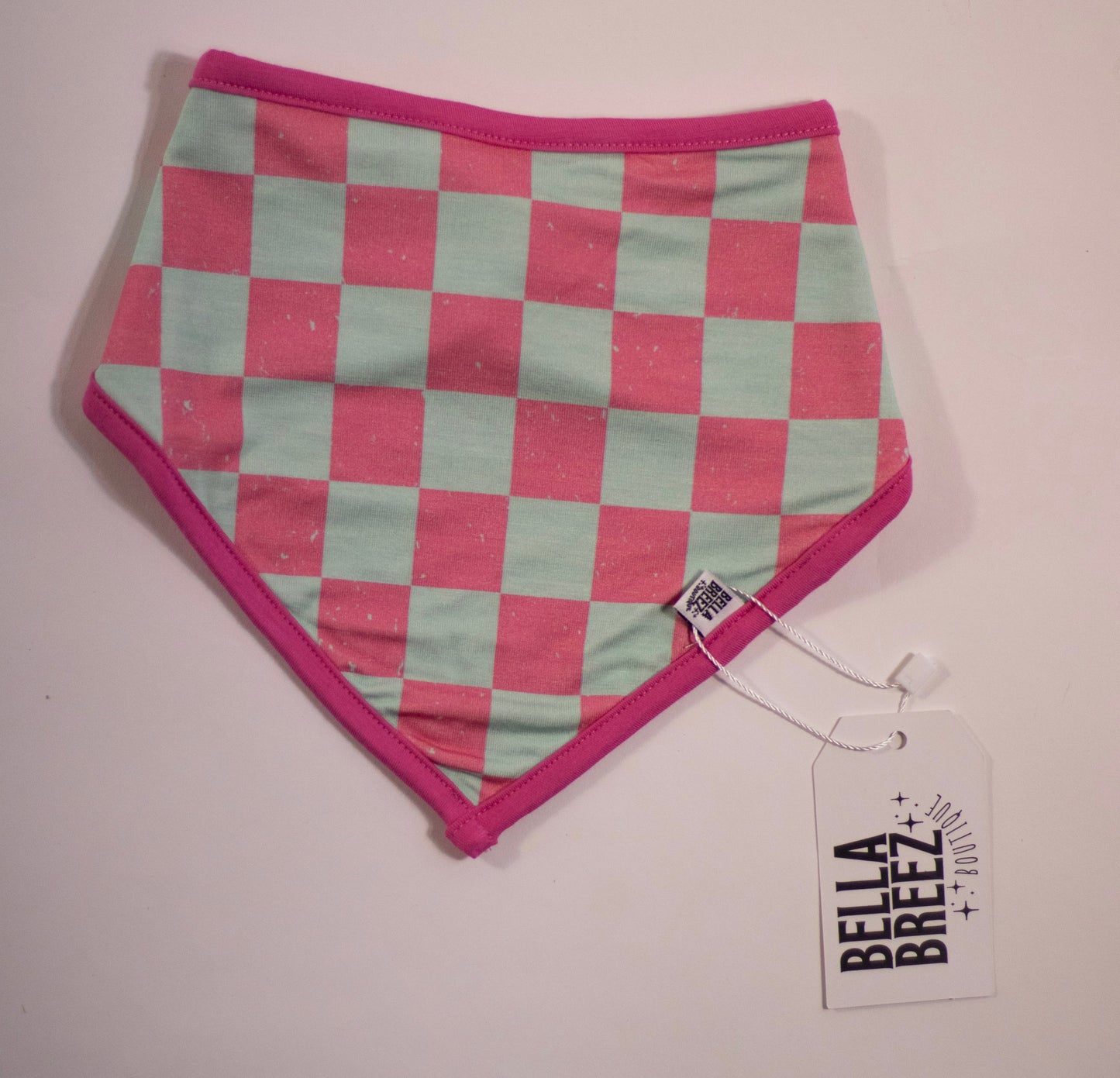Bubblegum Checks Bamboo Bib (FINAL SALE)