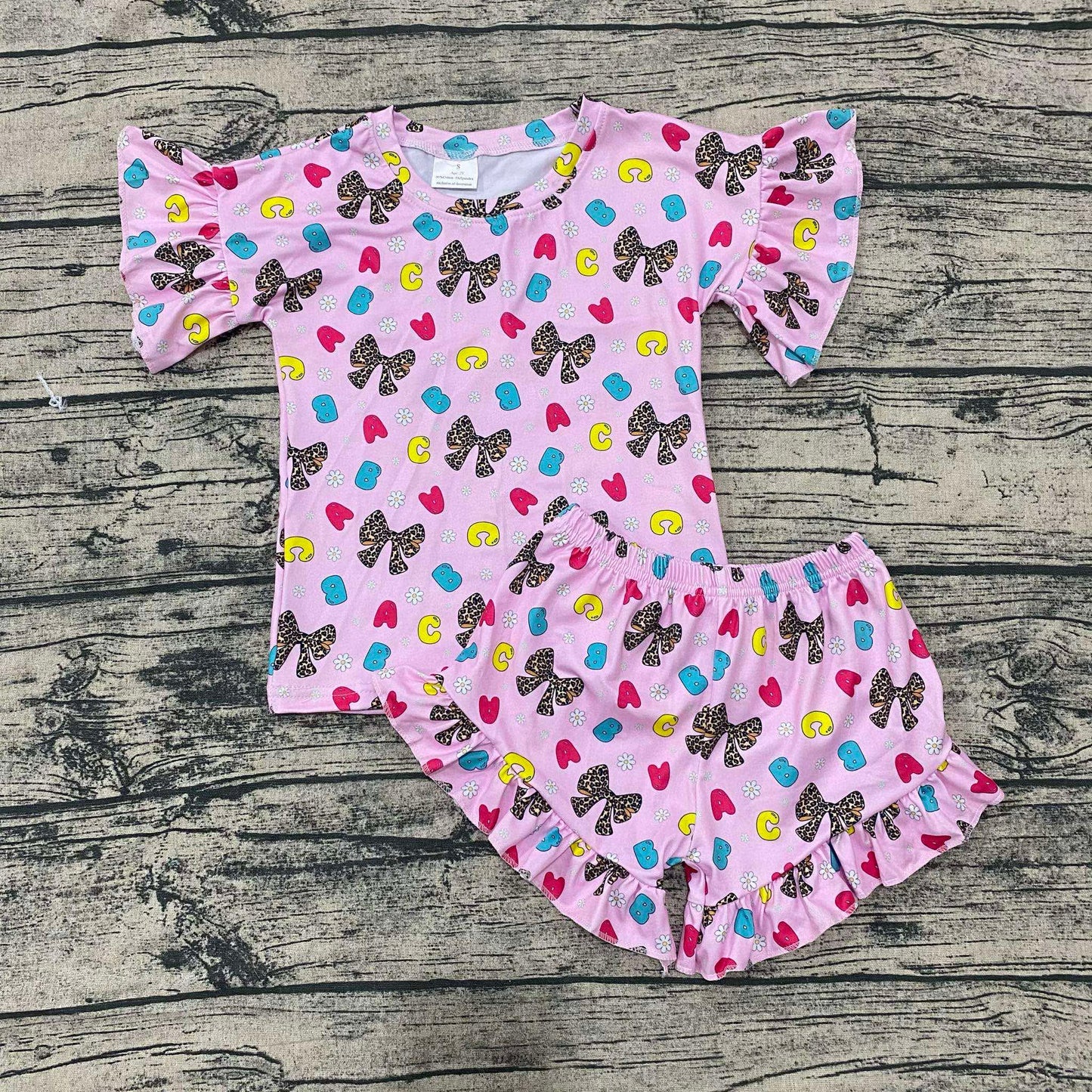 ABC ruffle top set