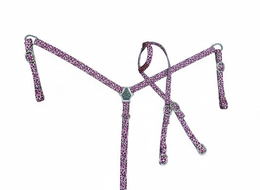 Catty Cowgirl Nylon One Ear Headstall & Breast Collar Tack Set