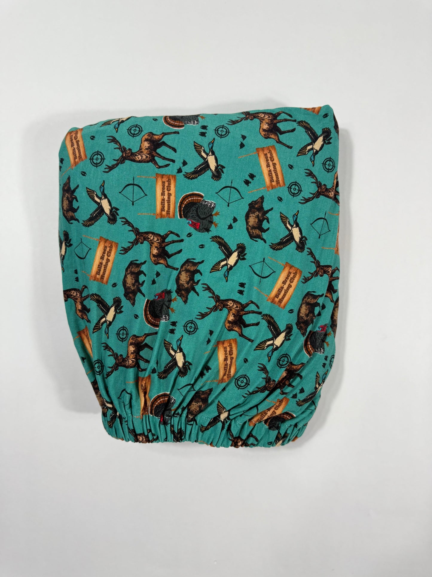 TEAL Bella-Breez Hunting Club Bamboo Crib Sheet (FINAL SALE)