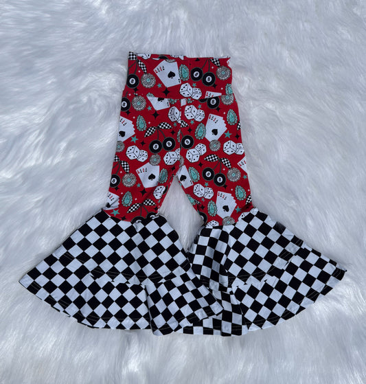 Red Cowgirl Luck Double Bell Bottoms